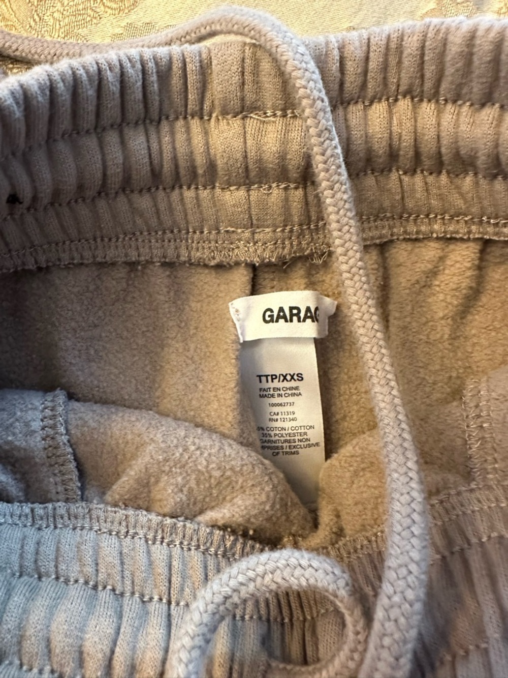 Cozy Garage crop Taupe Half-Zip Sweatshirt & sweatpants Set - Picture 3 of 3